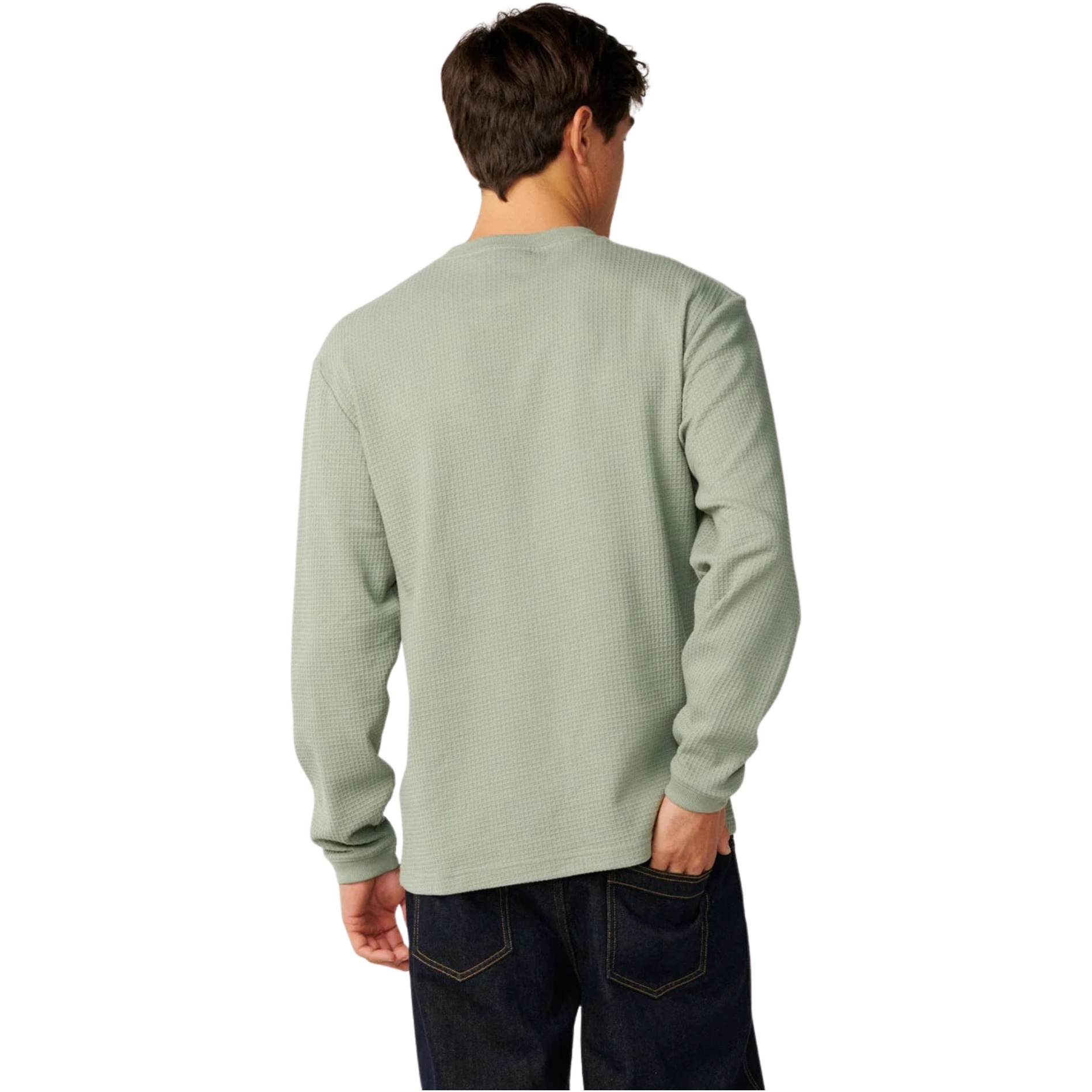 Rip Curl Mens Premium Surf Waffle Long Sleeve T-Shirt 13BMTE - Sage